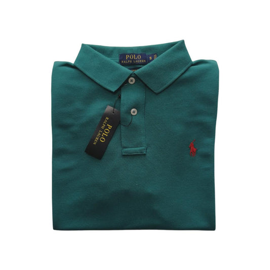 Camiseta tipo polo manga corta color petróleo Polo Ralph Lauren