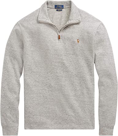 Saco de algodón media cremallera color gris Polo Ralph Lauren