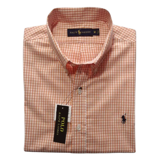 Camisa manga corta Polo Ralph Lauren Cuadros Naranja