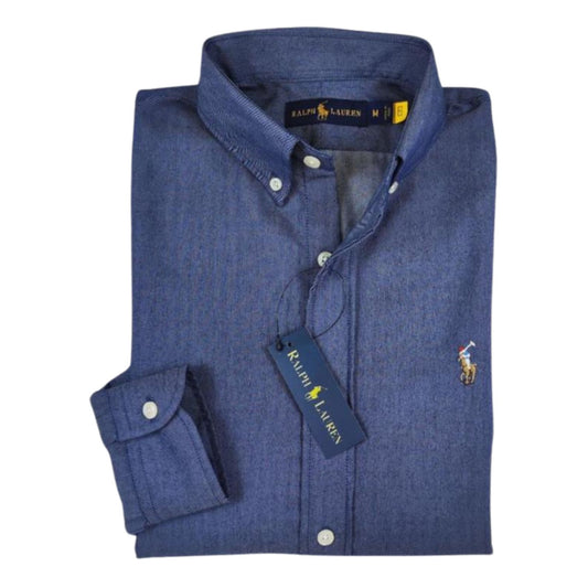 Camisa para Mujer  manga larga Polo Ralph Lauren Azul Oscuro Denim