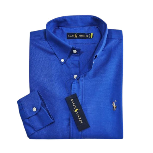 Camisa para Hombre manga larga Polo Ralph Lauren  Azul Eléctrico