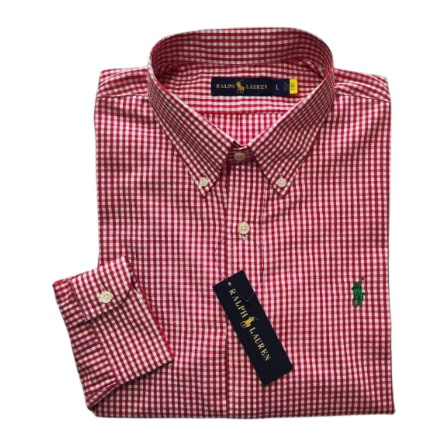 Camisa para Hombre manga larga Polo Ralph Lauren Cuadros Rojos TP