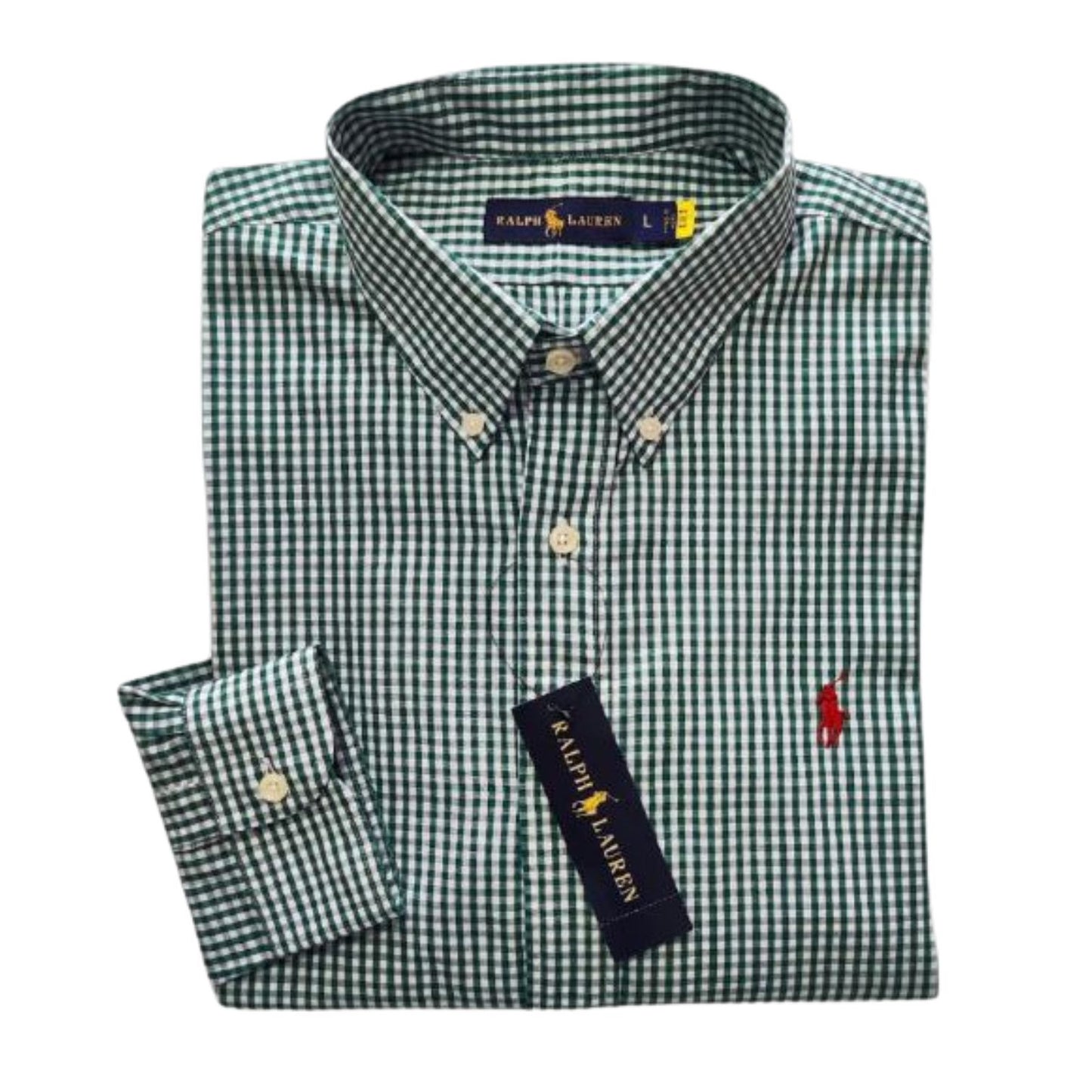 Camisa para Hombre manga larga Polo Ralph Lauren  Cuadros Verdes