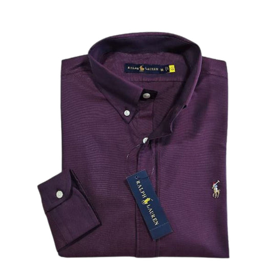 Camisa para Hombre manga larga Polo Ralph Lauren Morado