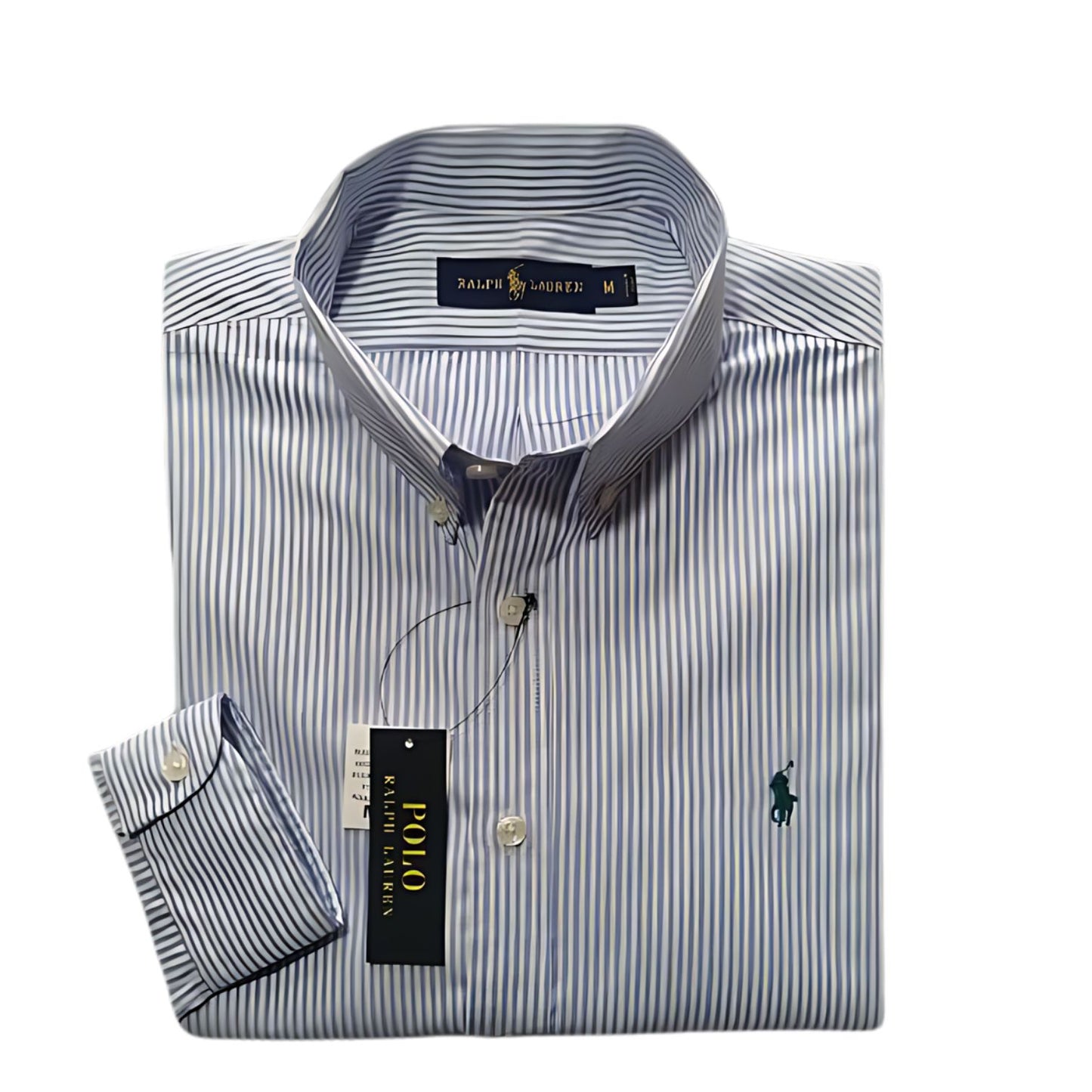 Camisa para Hombre manga larga Polo Ralph Lauren Rayas Azul Claro