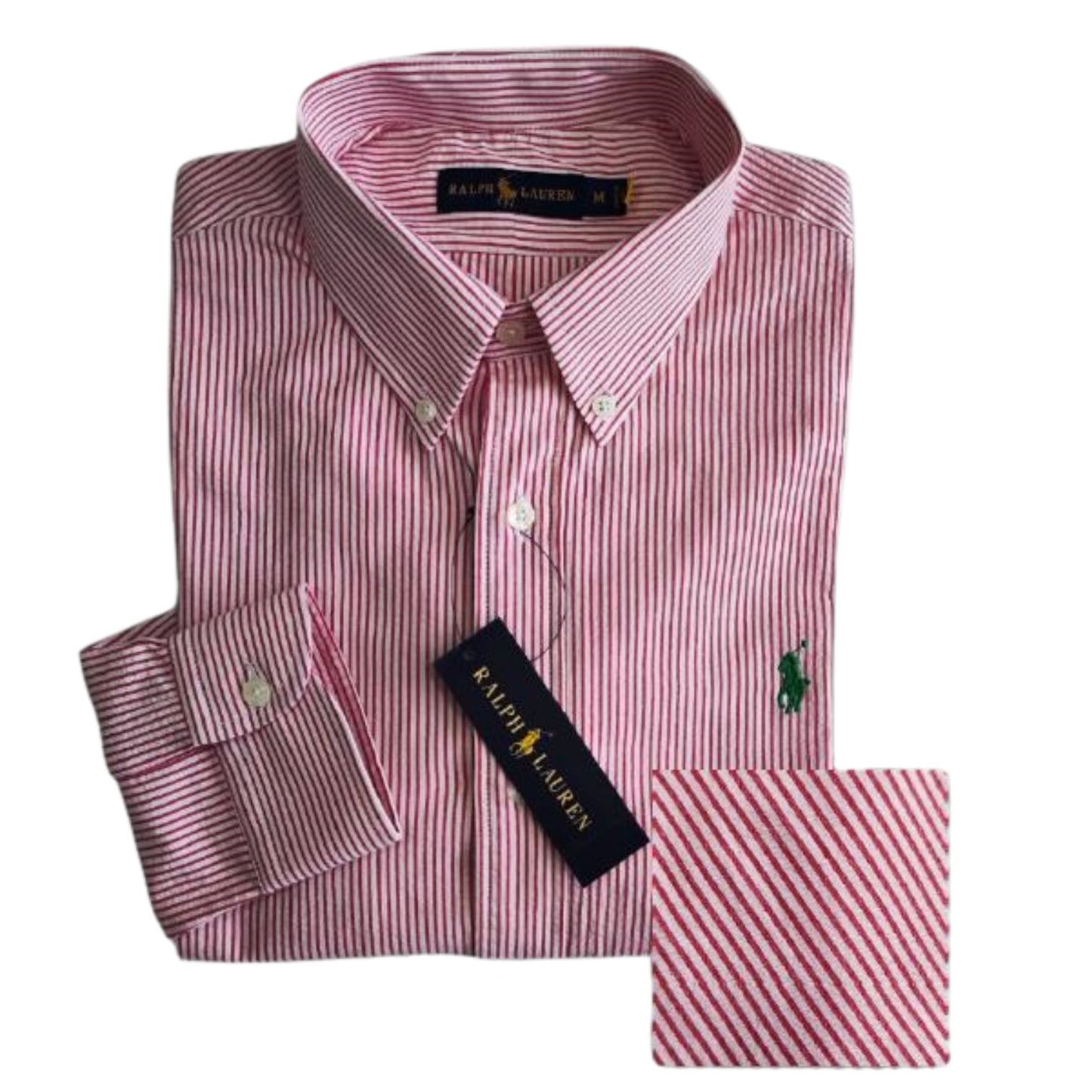 Camisa para Hombre manga larga Polo Ralph Lauren Rayas Rojas