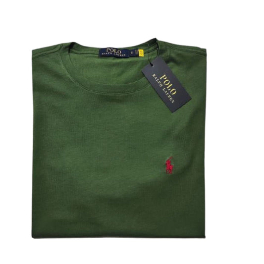 Camiseta  T - Shirt cuello redondo manga corta Verde Aceituna  Ralph Lauren