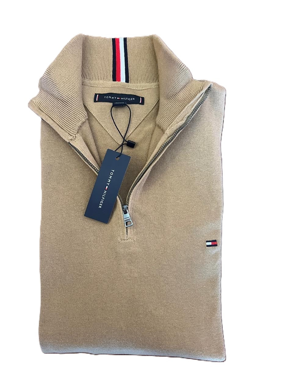 Saco de media cremallera color mostaza de Tommy Hilfiger