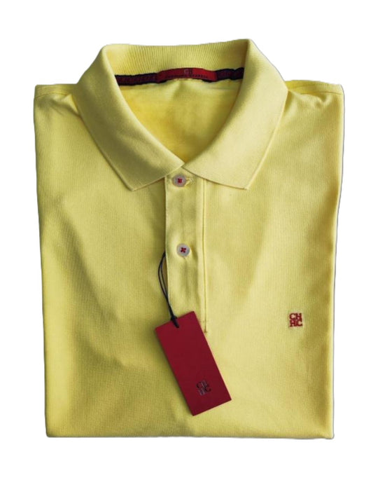 Camiseta tipo polo Carolina Herrera manga corta color Amarilla
