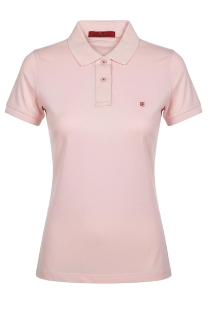 Camiseta Tipo Polo Mujer Manga Corta Rosada CH