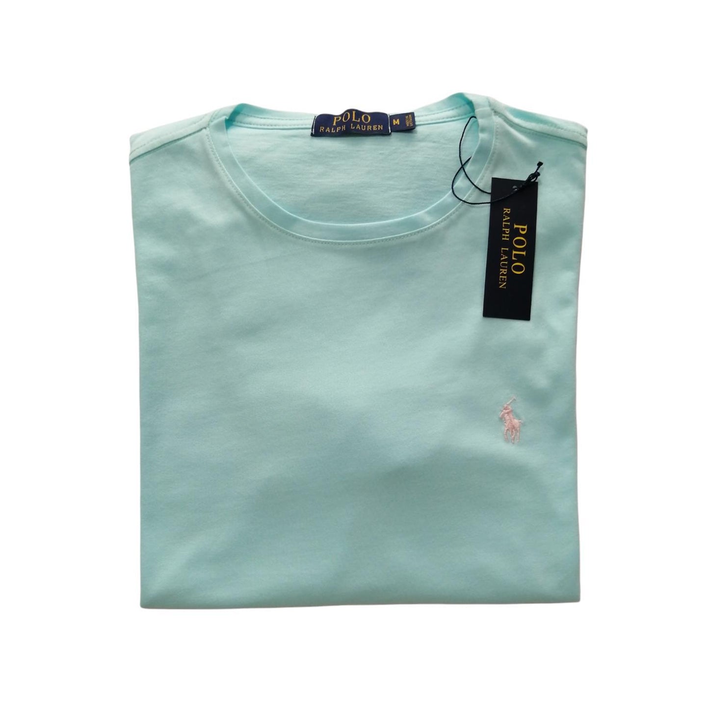 Camiseta cuello redondo manga corta color agua marina Ralph Lauren
