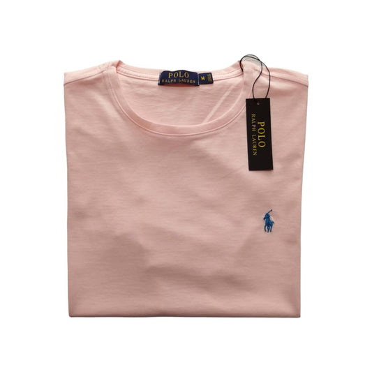 Camiseta cuello redondo manga corta color rosa Ralph Lauren