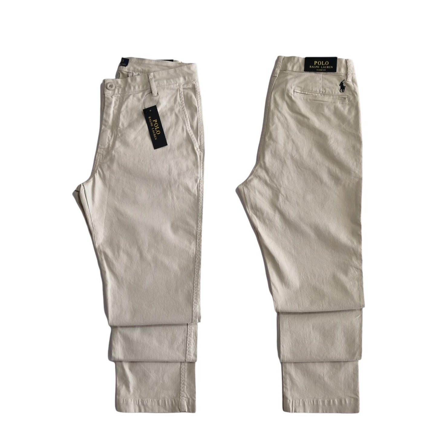 Pantalón stretch straight fit color beige Polo Ralph Lauren