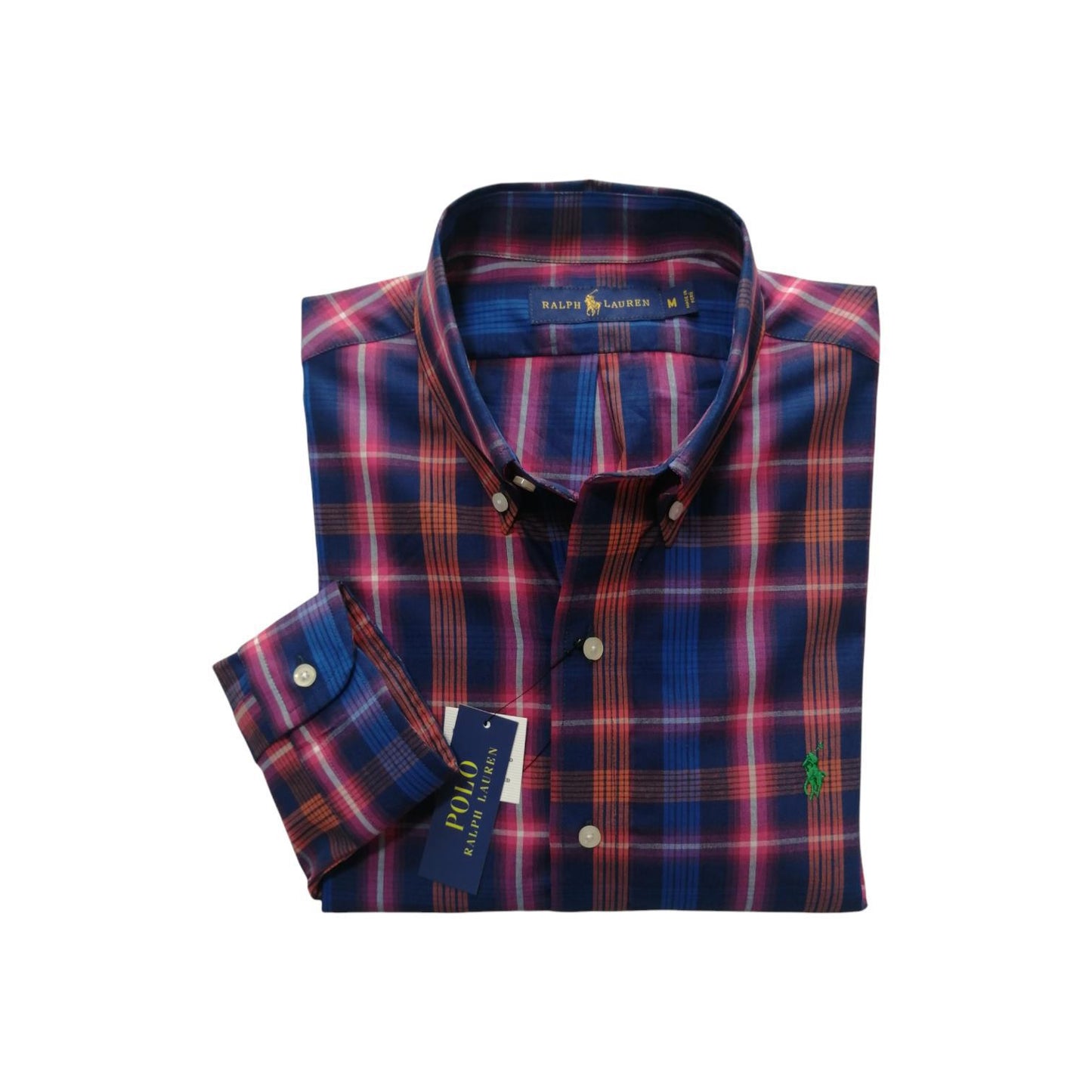 Camisa manga larga de algodón cuadros color morado Polo Ralph Lauren