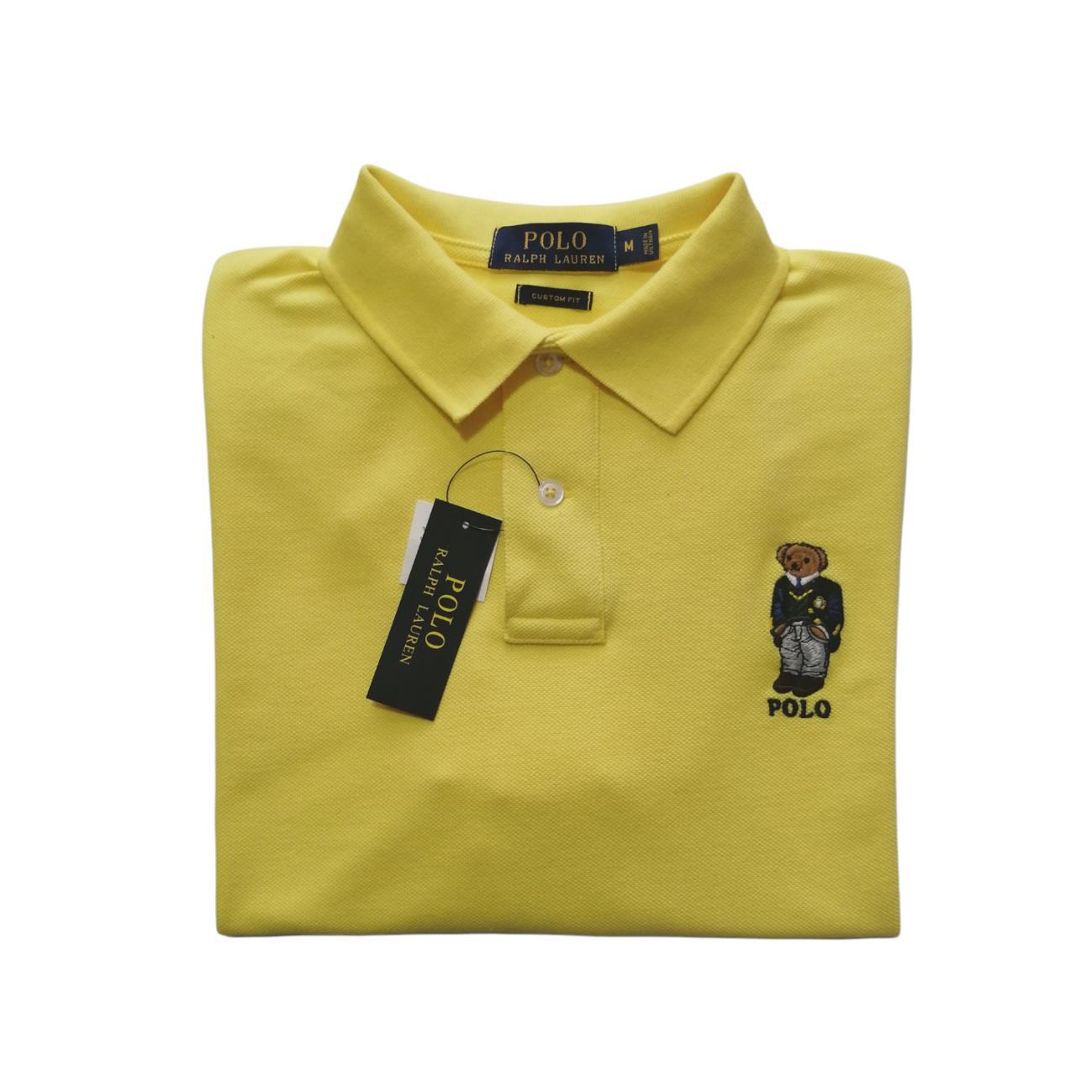Camiseta tipo polo manga corta color amarillo Polo Ralph Lauren Bear