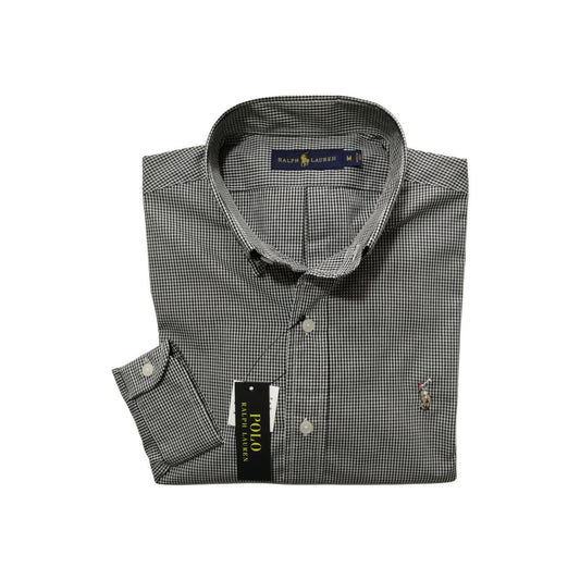 Camisa manga larga de algodón cuadros color negro Polo Ralph Lauren